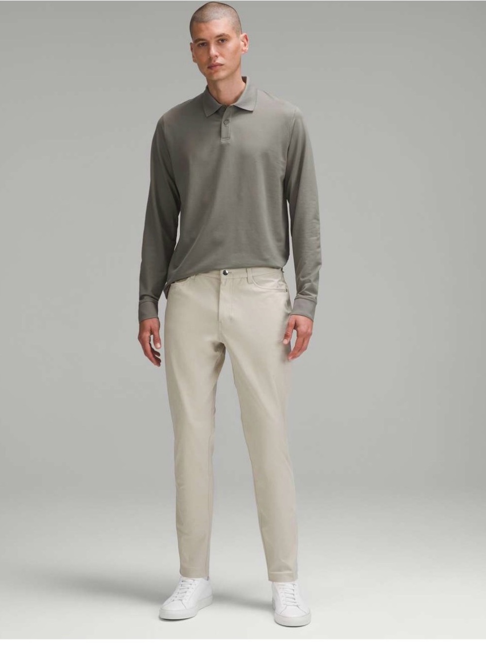 Lululemon Mens ABC Slim-Fit 5 Pocket 32"L *Warpstreme Raw Linen pants size 36